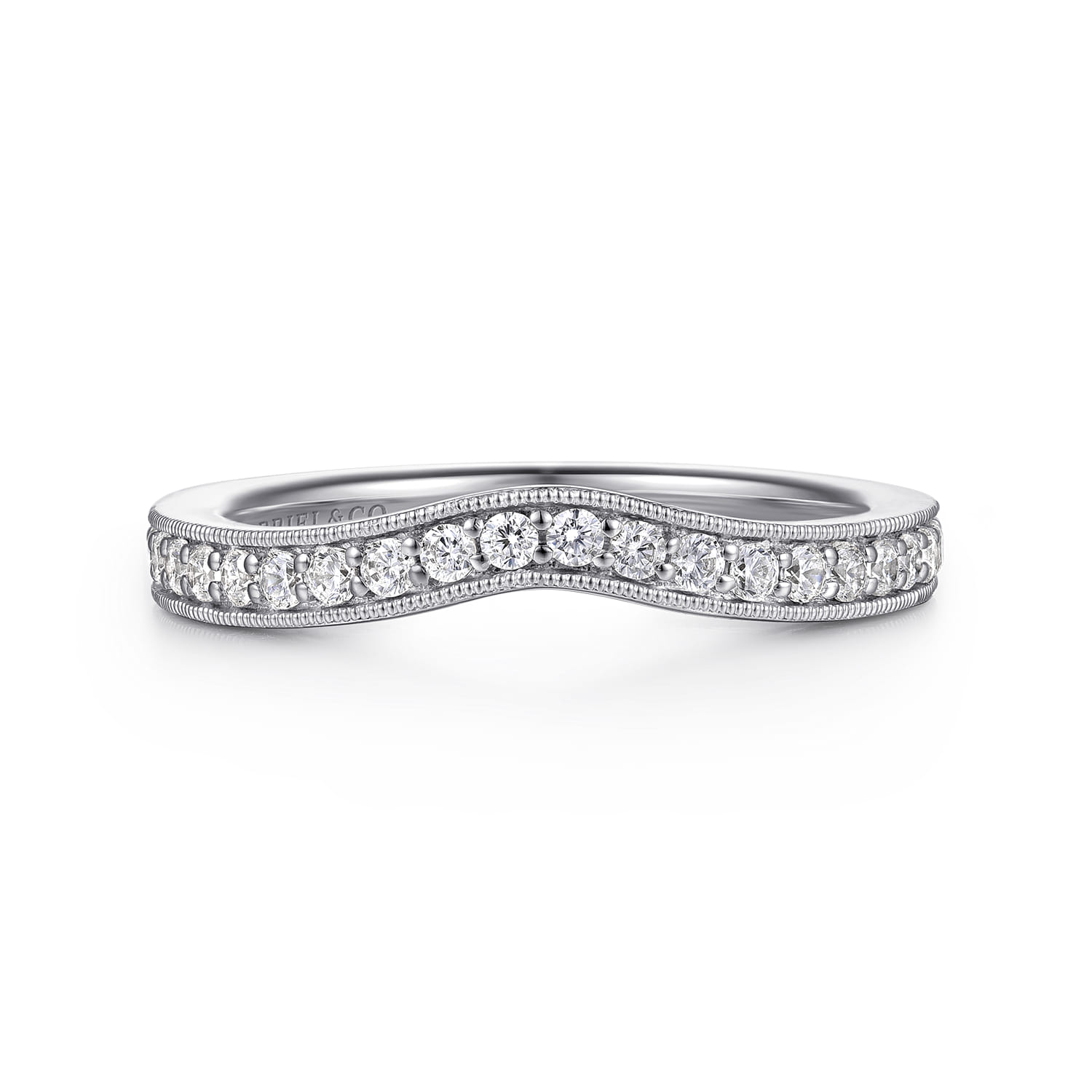 14K White Gold Diamond Matching Wedding Band - 0.3 ct - Shot 1