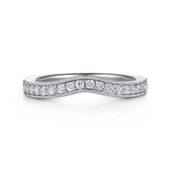 14K White Gold Diamond Matching Wedding Band