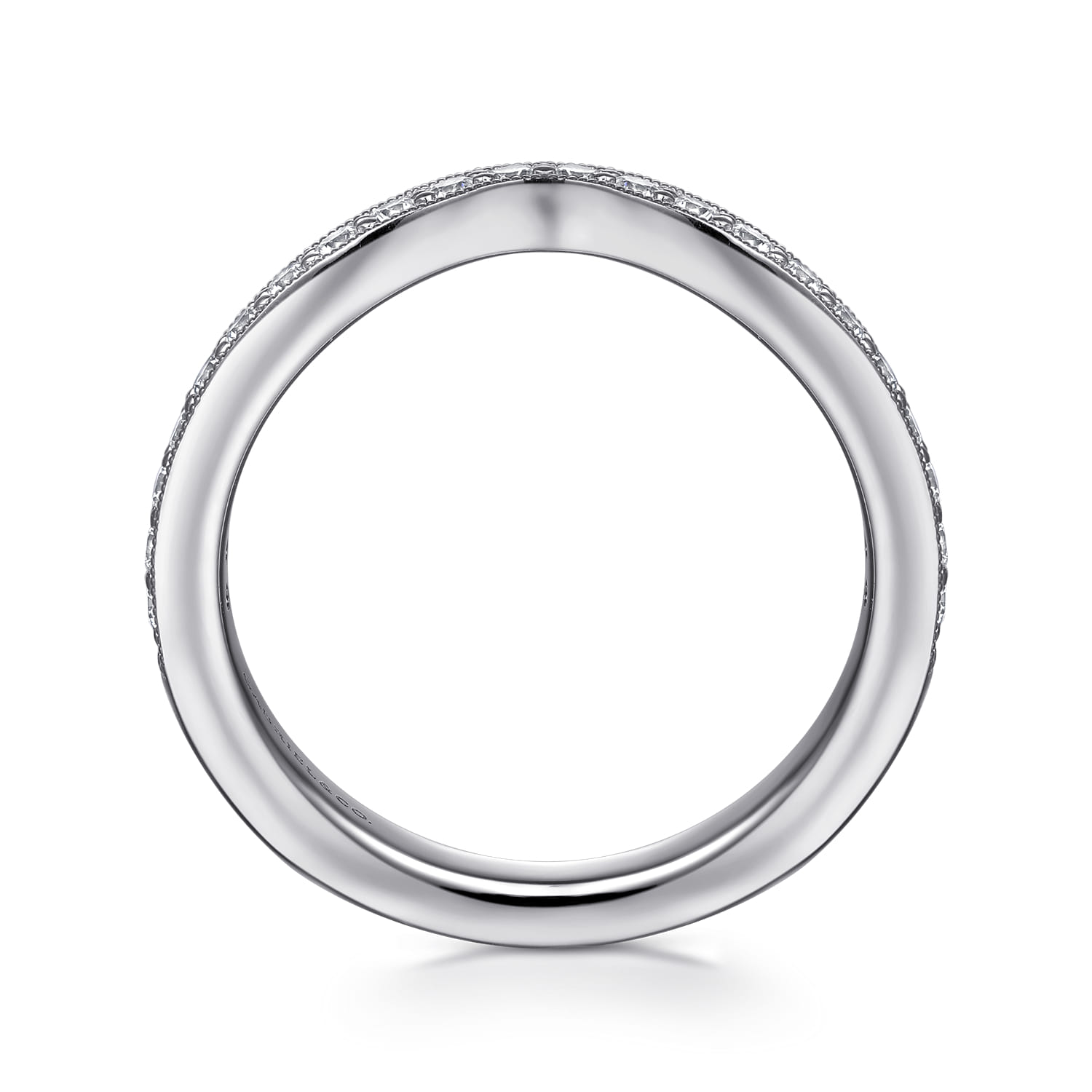 14K White Gold Diamond Matching Wedding Band - 0.3 ct - Shot 2