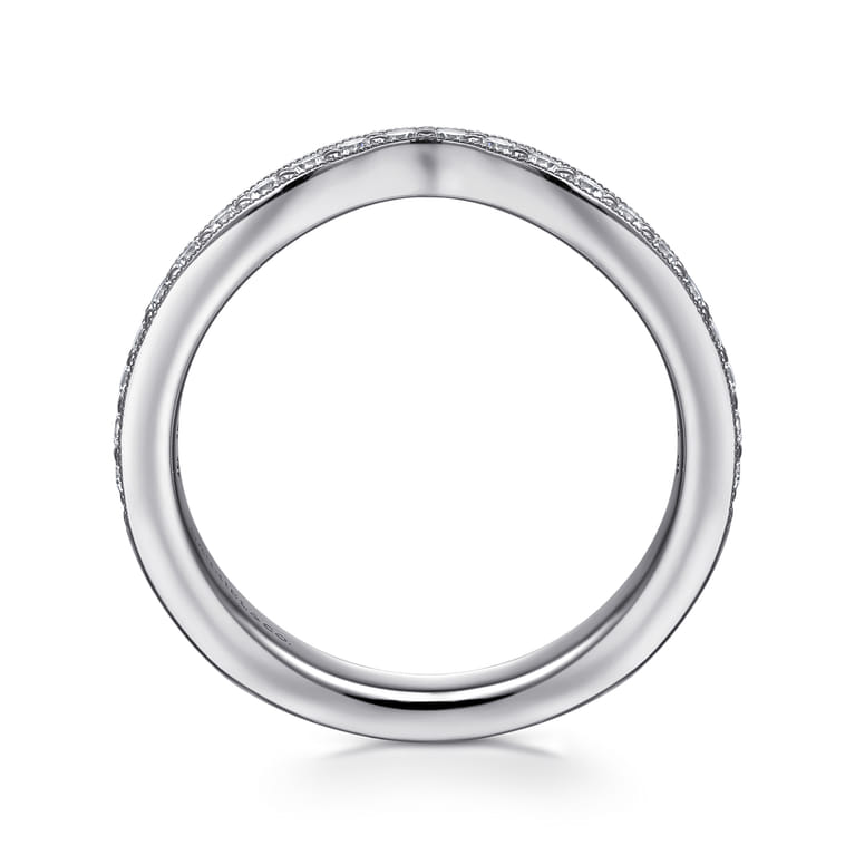 14K White Gold Diamond Matching Wedding Band - 0.3 ct - Shot 2