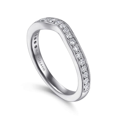 14K White Gold Diamond Matching Wedding Band