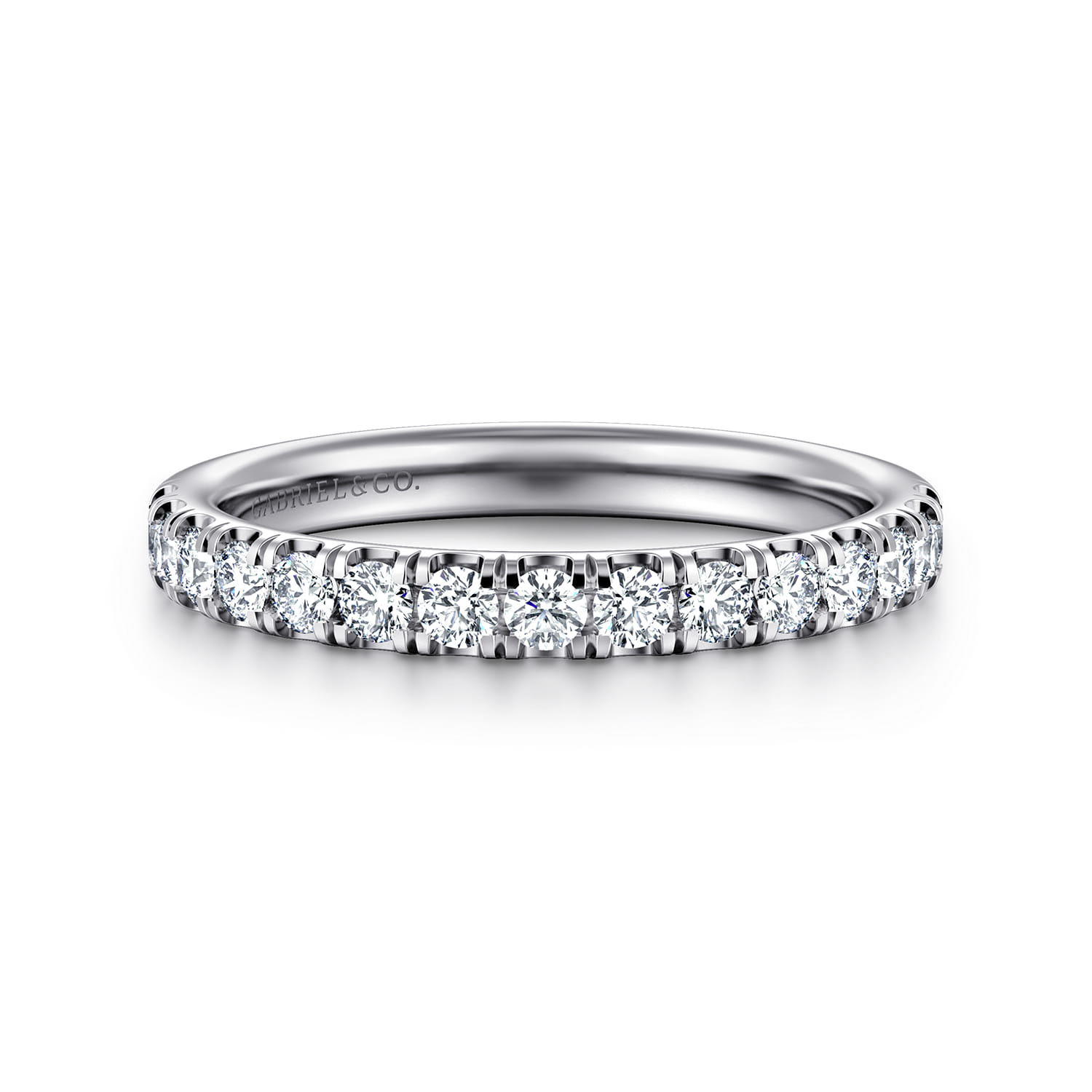 14K White Gold Diamond Matching Wedding Band - 0.5 ct - Shot 1