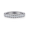 14K White Gold Diamond Matching Wedding Band - 0.5 ct