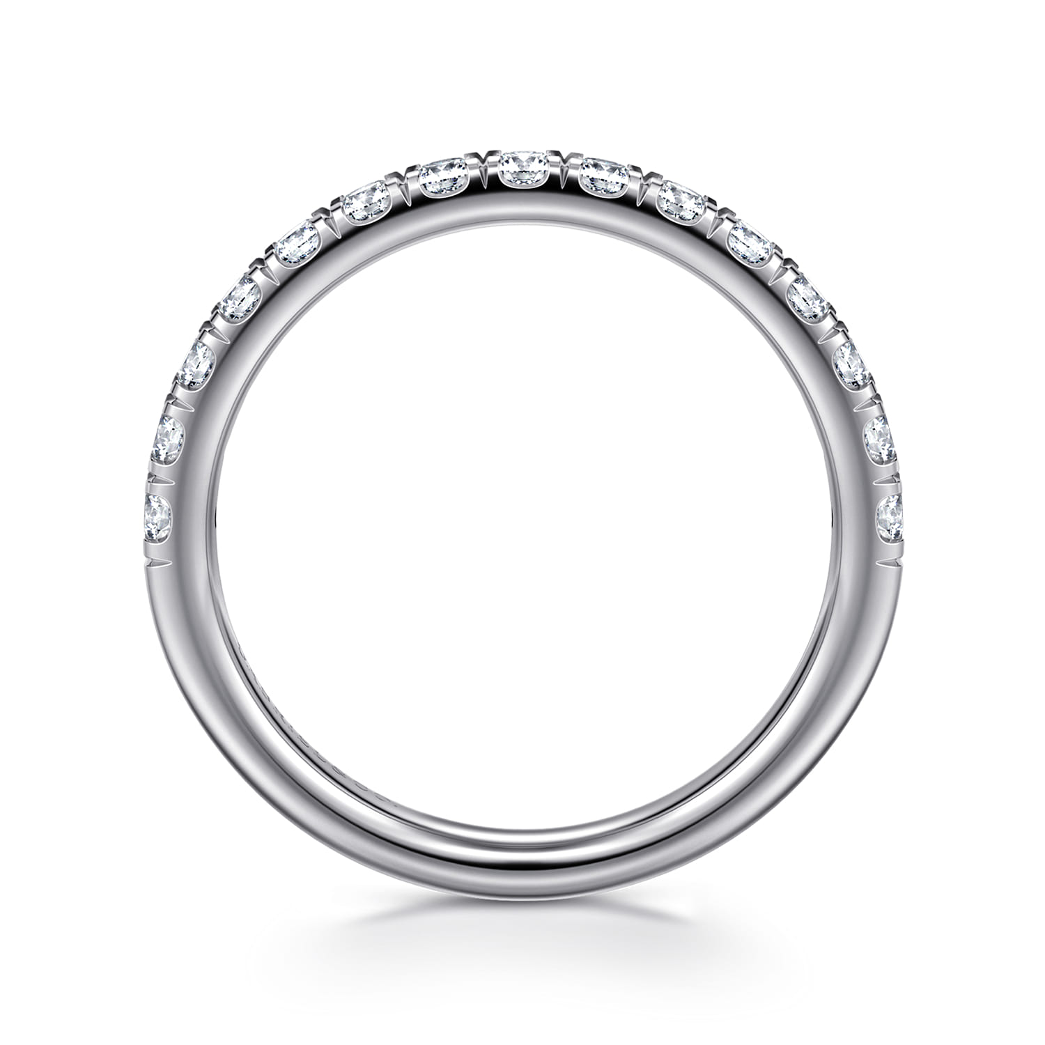 14K White Gold Diamond Matching Wedding Band - 0.5 ct - Shot 2