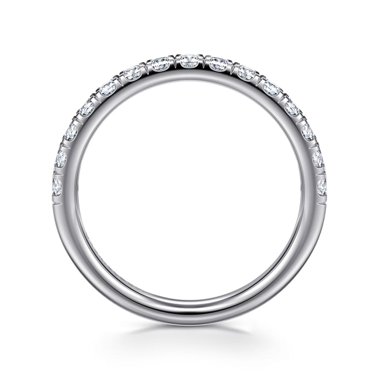 14K White Gold Diamond Matching Wedding Band - 0.5 ct - Shot 2