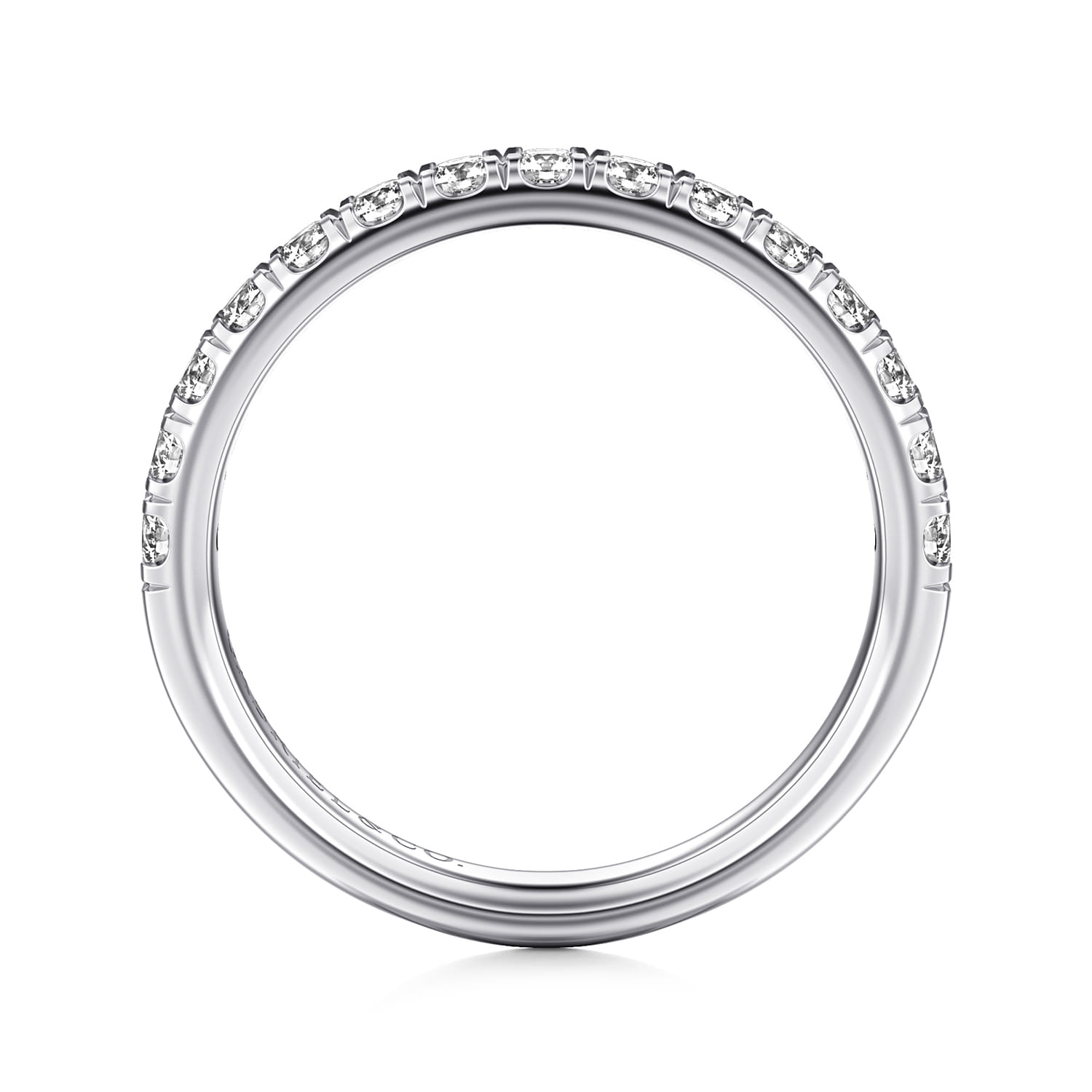 14K White Gold Diamond Matching Wedding Band - 0.5 ct - Shot 2