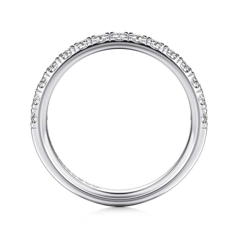 14K White Gold Diamond Matching Wedding Band - 0.5 ct - Shot 2