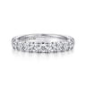14K White Gold Diamond Matching Wedding Band - 0.9 ct