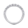 14K White Gold Diamond Matching Wedding Band - 0.9 ct