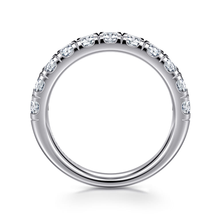 14K White Gold Diamond Matching Wedding Band - 1.1 ct - Shot 2