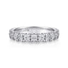 14K White Gold Diamond Matching Wedding Band - 1.1 ct