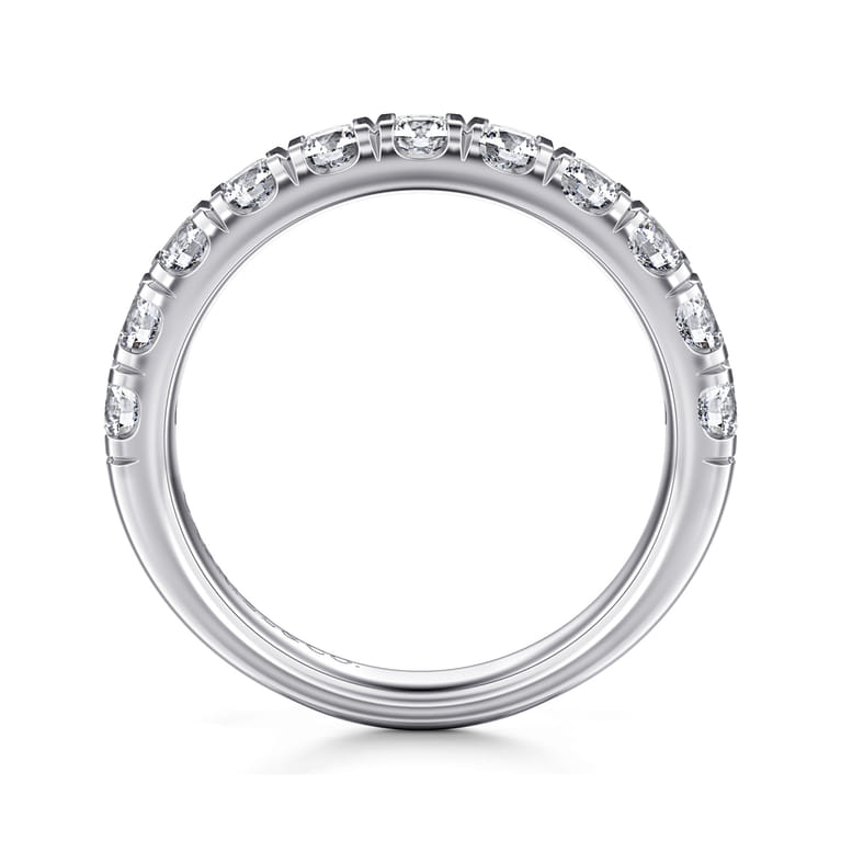 14K White Gold Diamond Matching Wedding Band - 1.1 ct - Shot 2