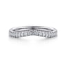 14K White Gold Diamond Matching Wedding Band - 0.25 ct