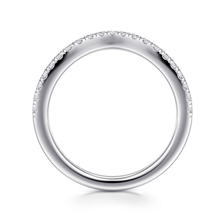 14K White Gold Diamond Matching Wedding Band - 0.25 ct - Shot 2