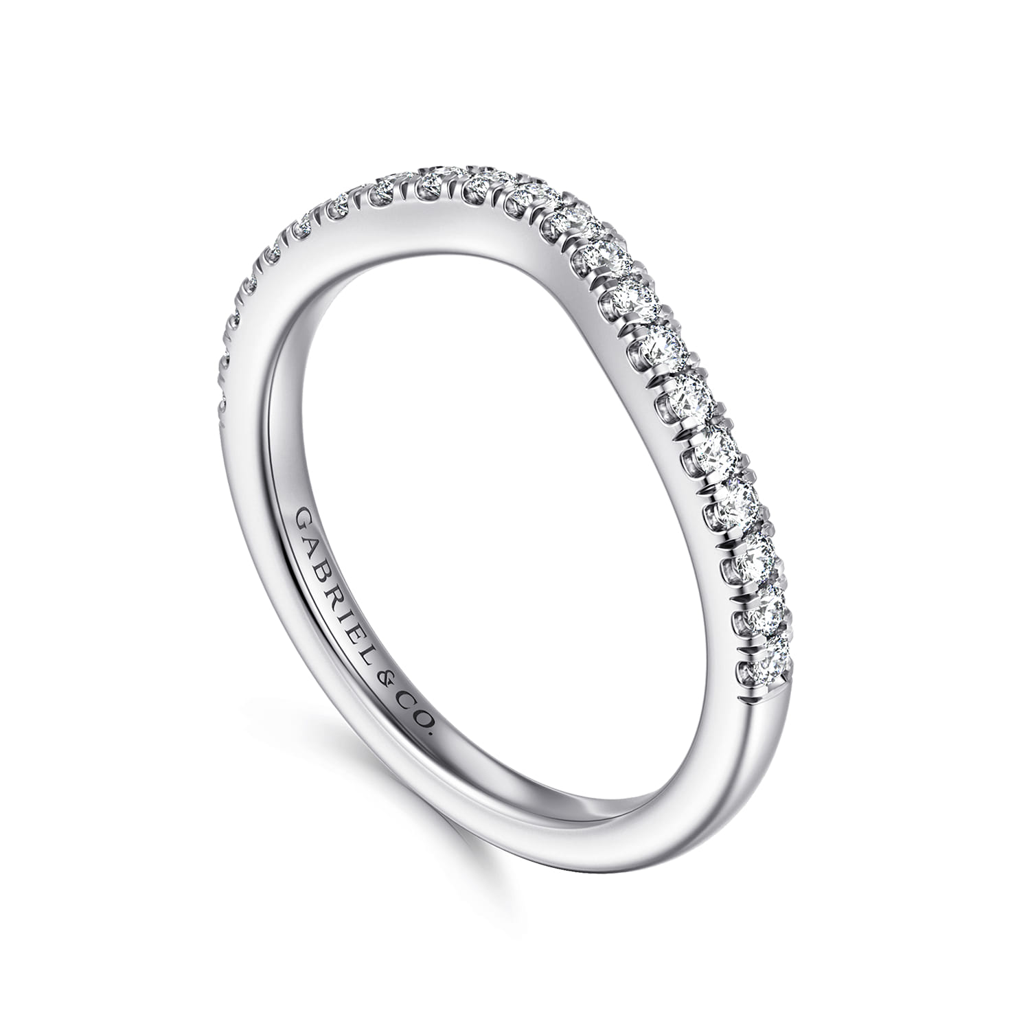 14K White Gold Diamond Matching Wedding Band - 0.25 ct - Shot 3