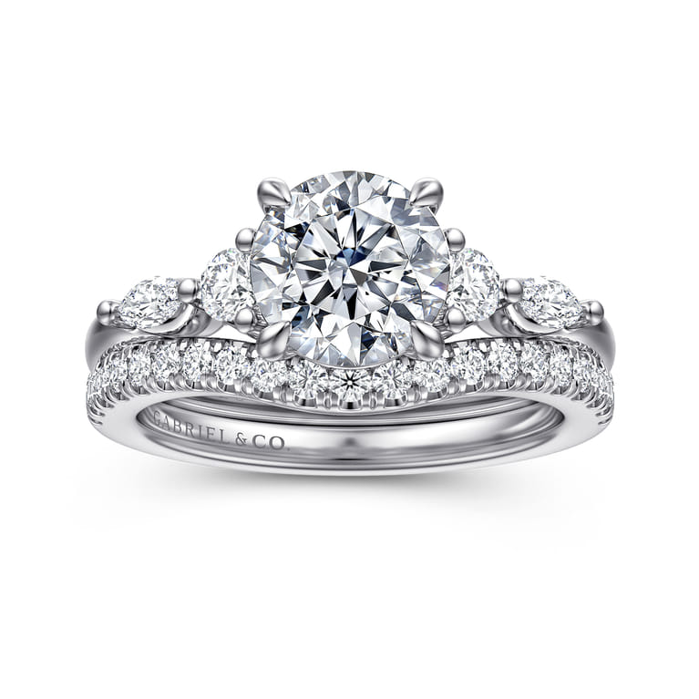 14K White Gold Diamond Matching Wedding Band - 0.25 ct - Shot 4