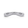 14K White Gold Diamond Matching Wedding Band - 0.19 ct