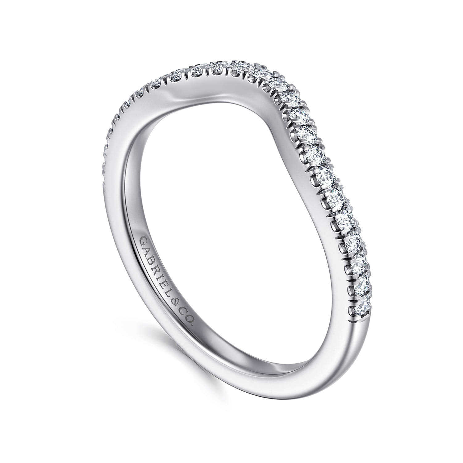 14K White Gold Diamond Matching Wedding Band - 0.19 ct - Shot 3