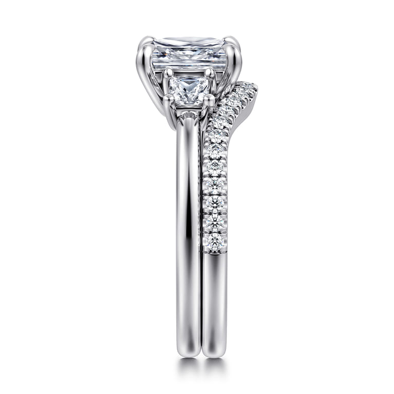 14K White Gold Diamond Matching Wedding Band - 0.19 ct - Shot 5
