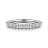 14K White Gold Diamond Matching Wedding Band - 0.6 ct