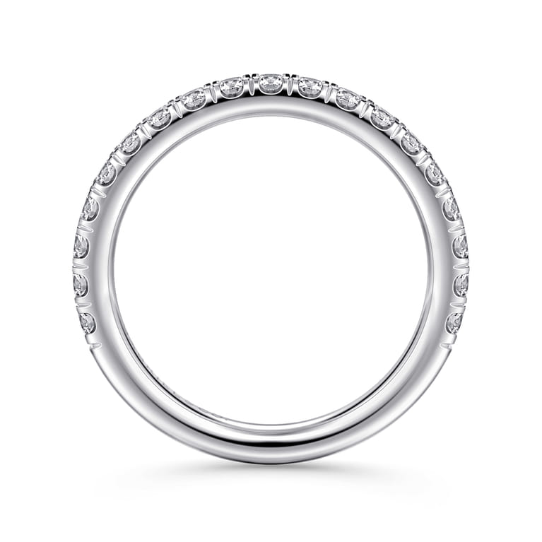 14K White Gold Diamond Matching Wedding Band - 0.6 ct - Shot 2
