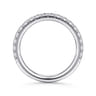 14K White Gold Diamond Matching Wedding Band - 0.6 ct