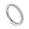 14K White Gold Diamond Matching Wedding Band - 0.6 ct