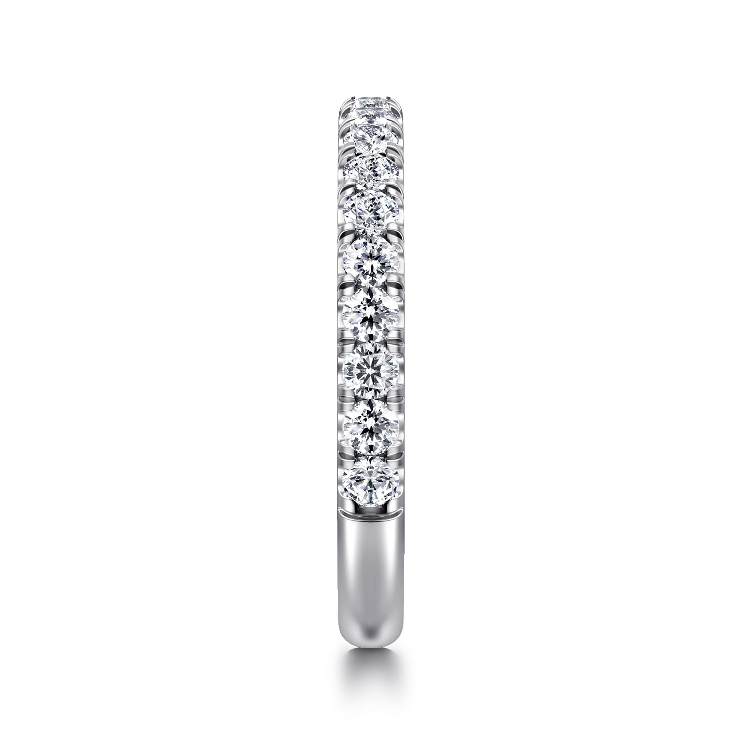 14K White Gold Diamond Matching Wedding Band - 0.6 ct - Shot 5