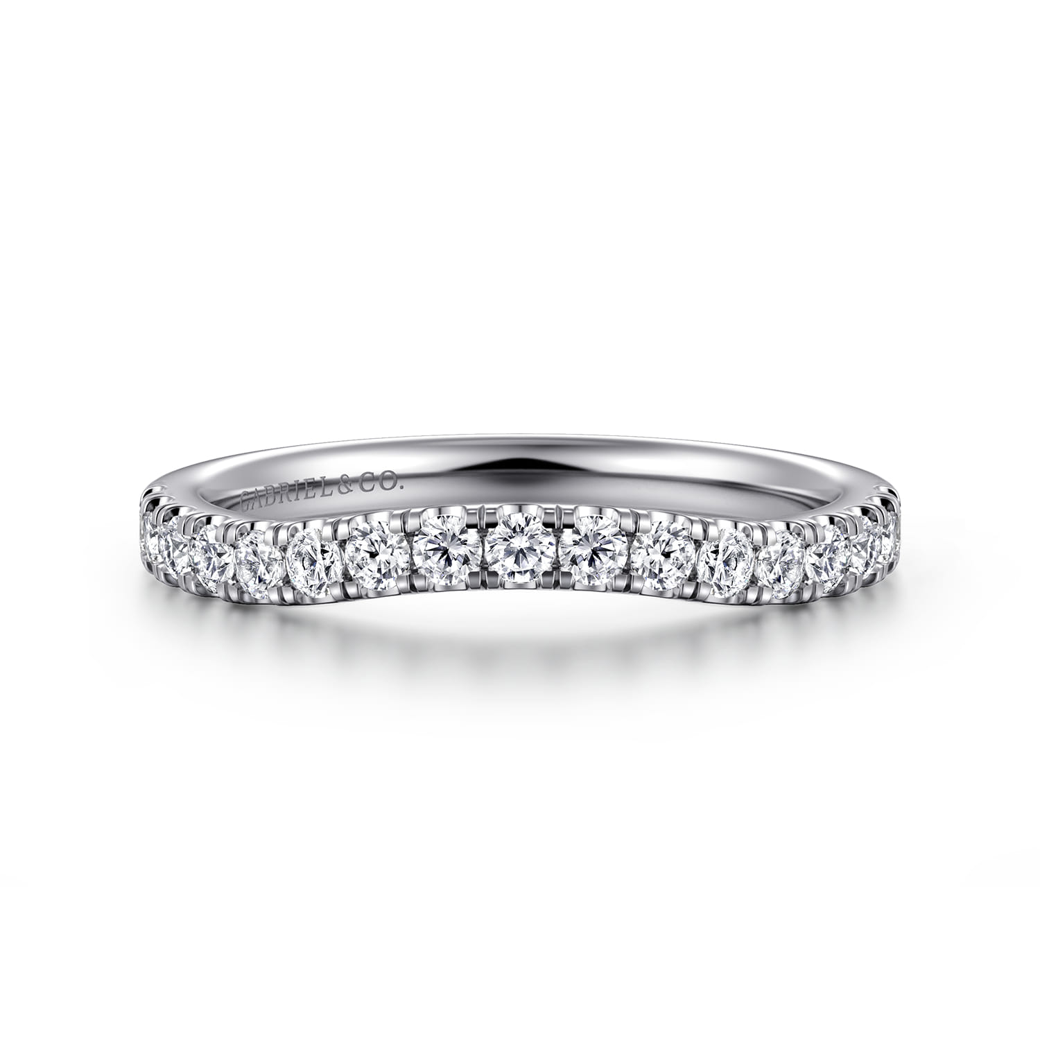 14K White Gold Diamond Matching Wedding Band - 0.35 ct - Shot 1