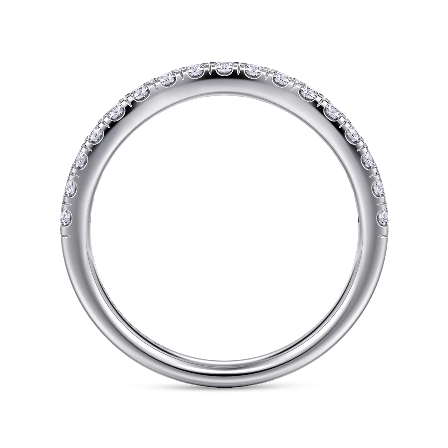 14K White Gold Diamond Matching Wedding Band - 0.35 ct - Shot 2