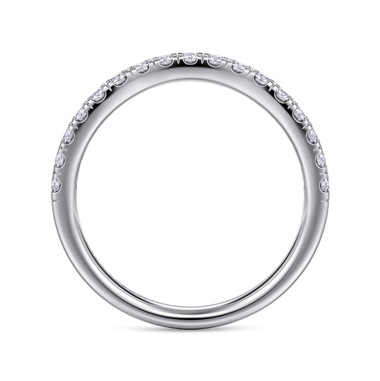 14K White Gold Diamond Matching Wedding Band - 0.35 ct - Shot 2