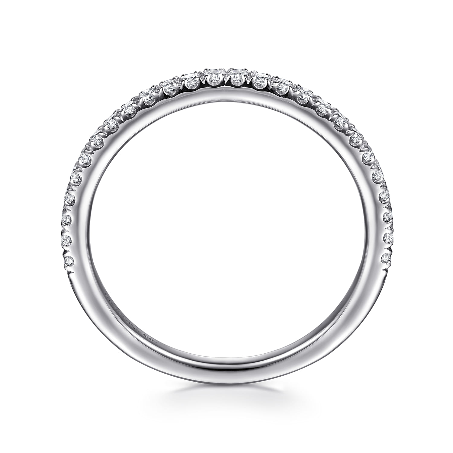 14K White Gold Diamond Matching Wedding Band - 0.2 ct - Shot 2