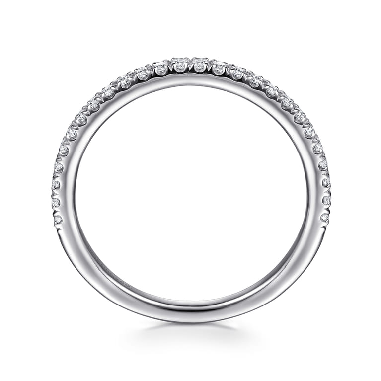14K White Gold Diamond Matching Wedding Band - 0.2 ct - Shot 2