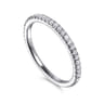 14K White Gold Diamond Matching Wedding Band - 0.2 ct