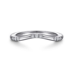 14K White Gold Diamond Matching Wedding Band