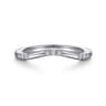 14K White Gold Diamond Matching Wedding Band - 0.11 ct