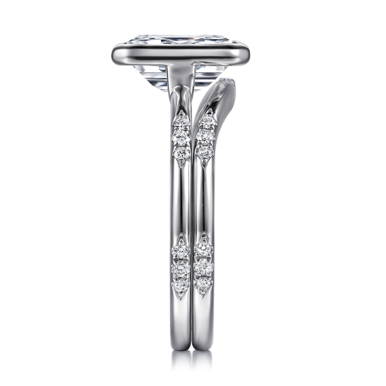 14K White Gold Diamond Matching Wedding Band - 0.11 ct - Shot 5