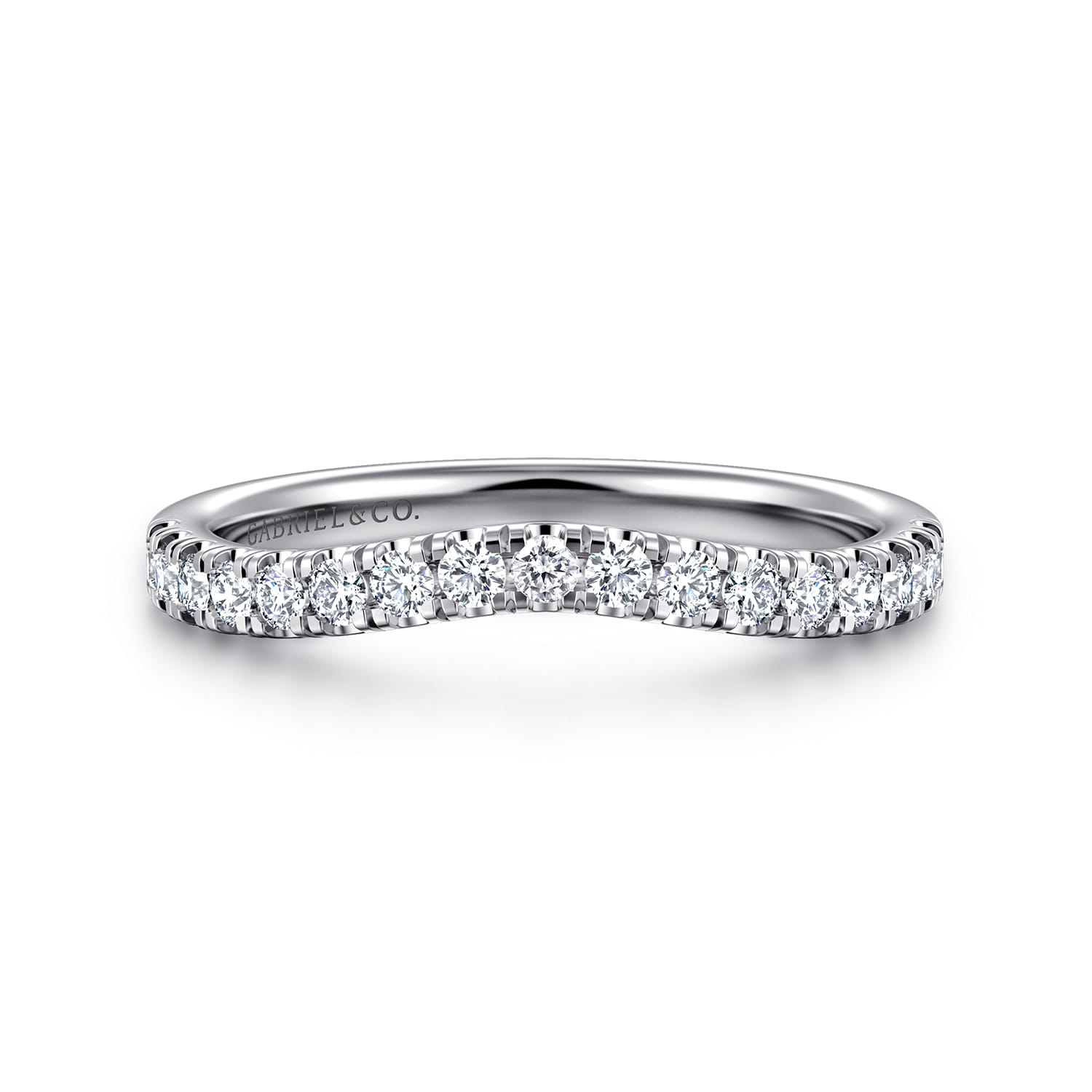 14K White Gold Diamond Matching Wedding Band - 0.3 ct - Shot 1