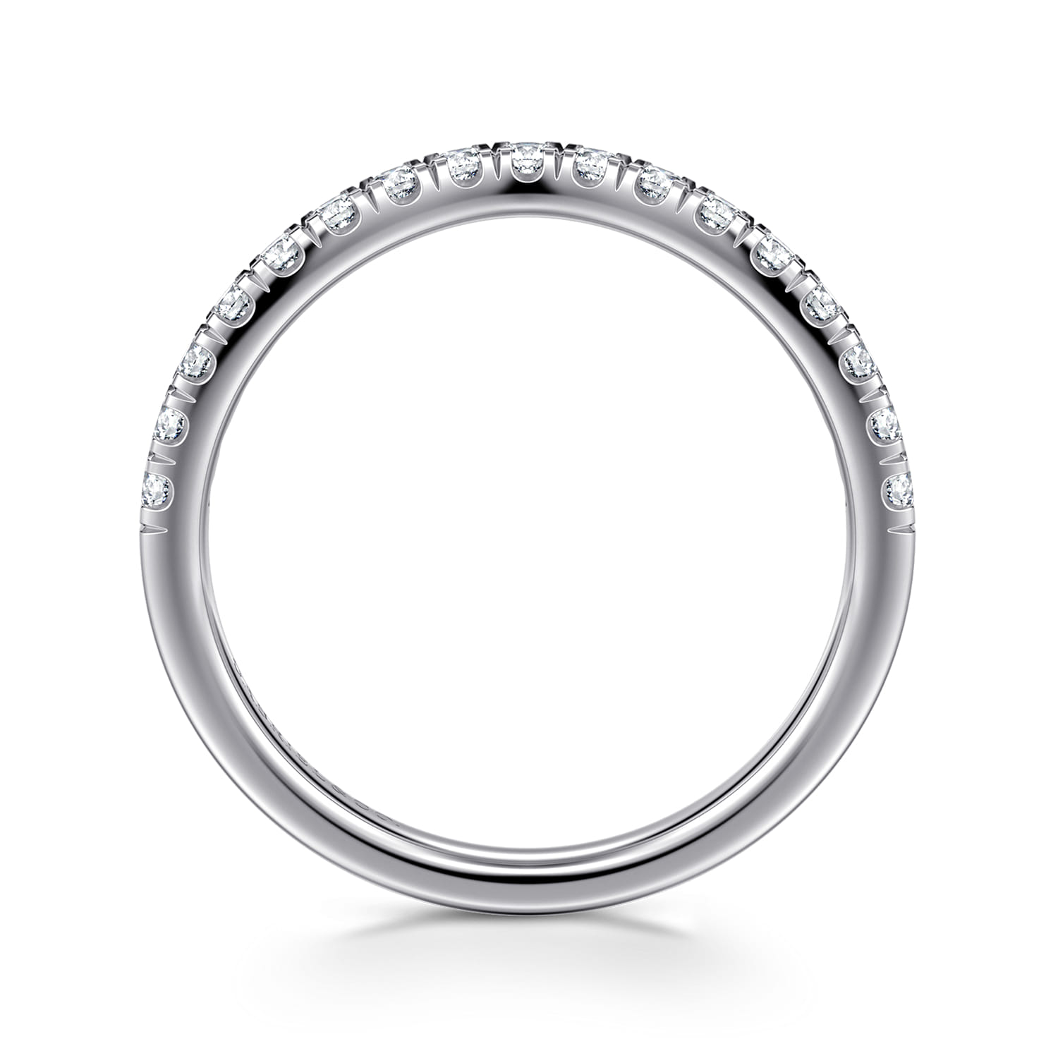 14K White Gold Diamond Matching Wedding Band - 0.3 ct - Shot 2