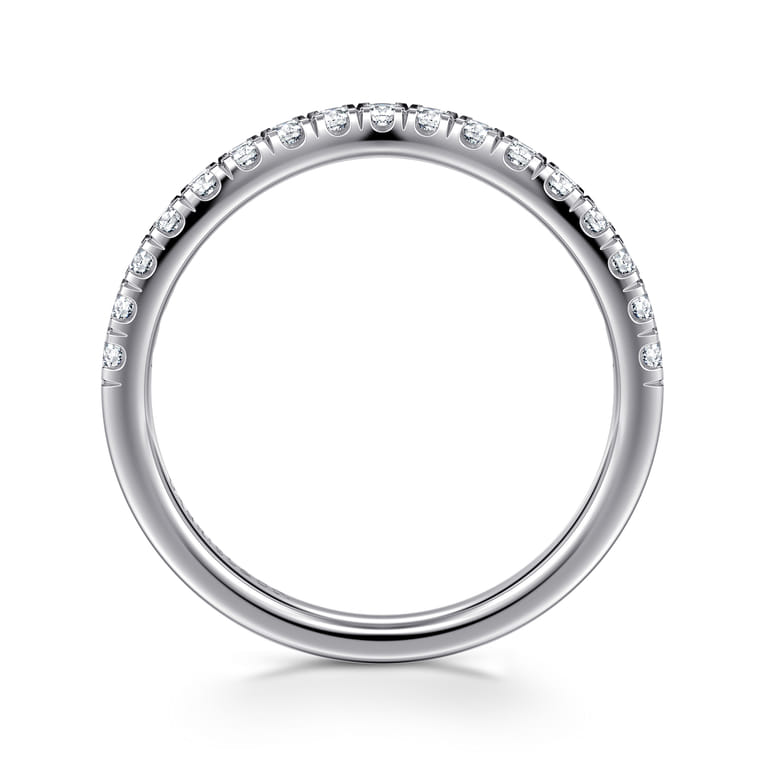 14K White Gold Diamond Matching Wedding Band - 0.3 ct - Shot 2