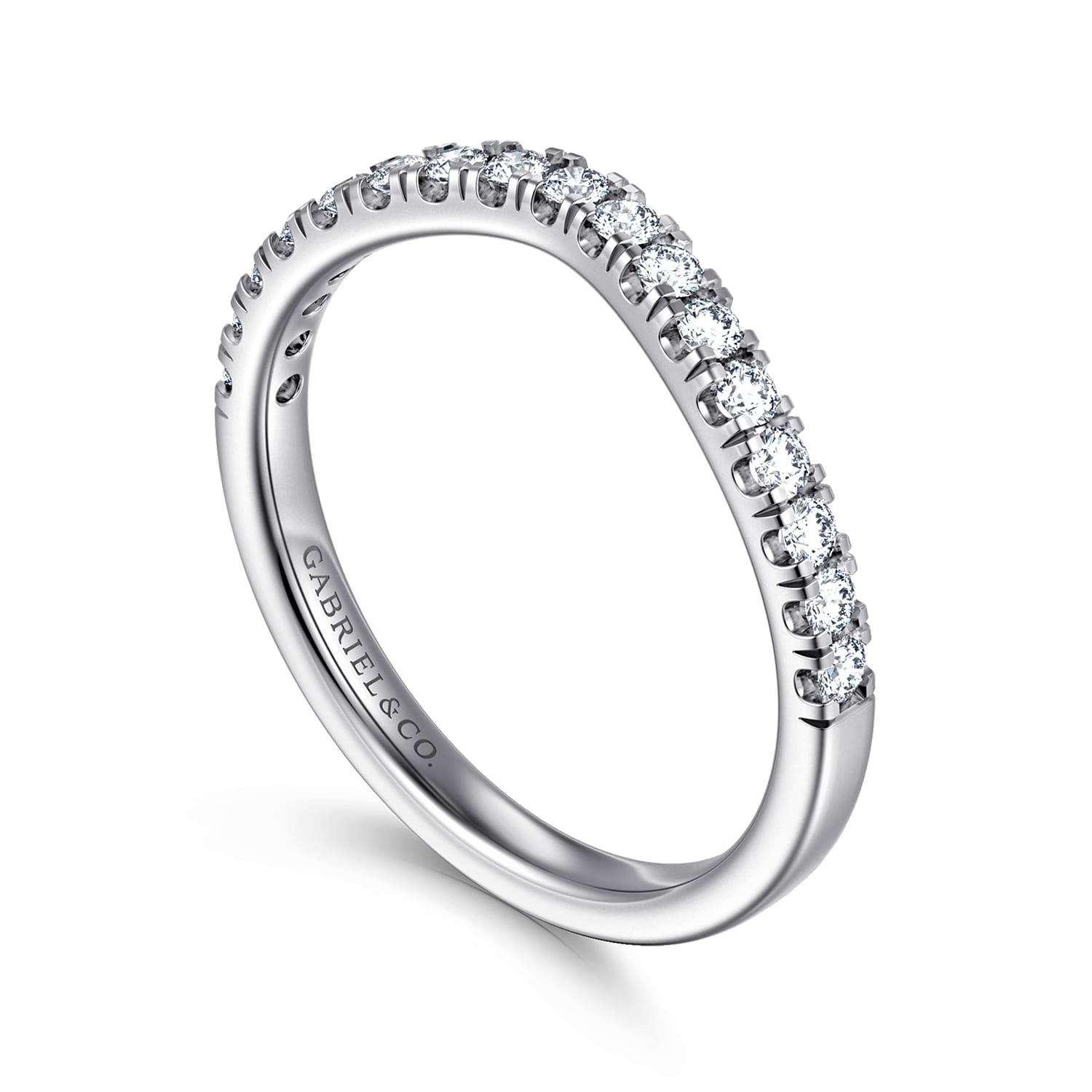 14K White Gold Diamond Matching Wedding Band - 0.3 ct - Shot 3