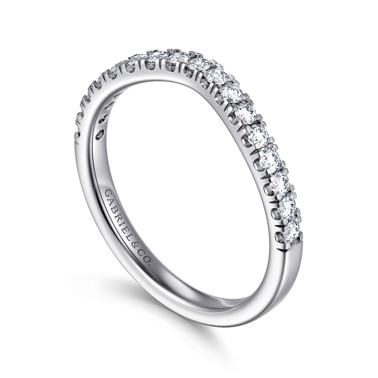 14K White Gold Diamond Matching Wedding Band - 0.3 ct - Shot 3