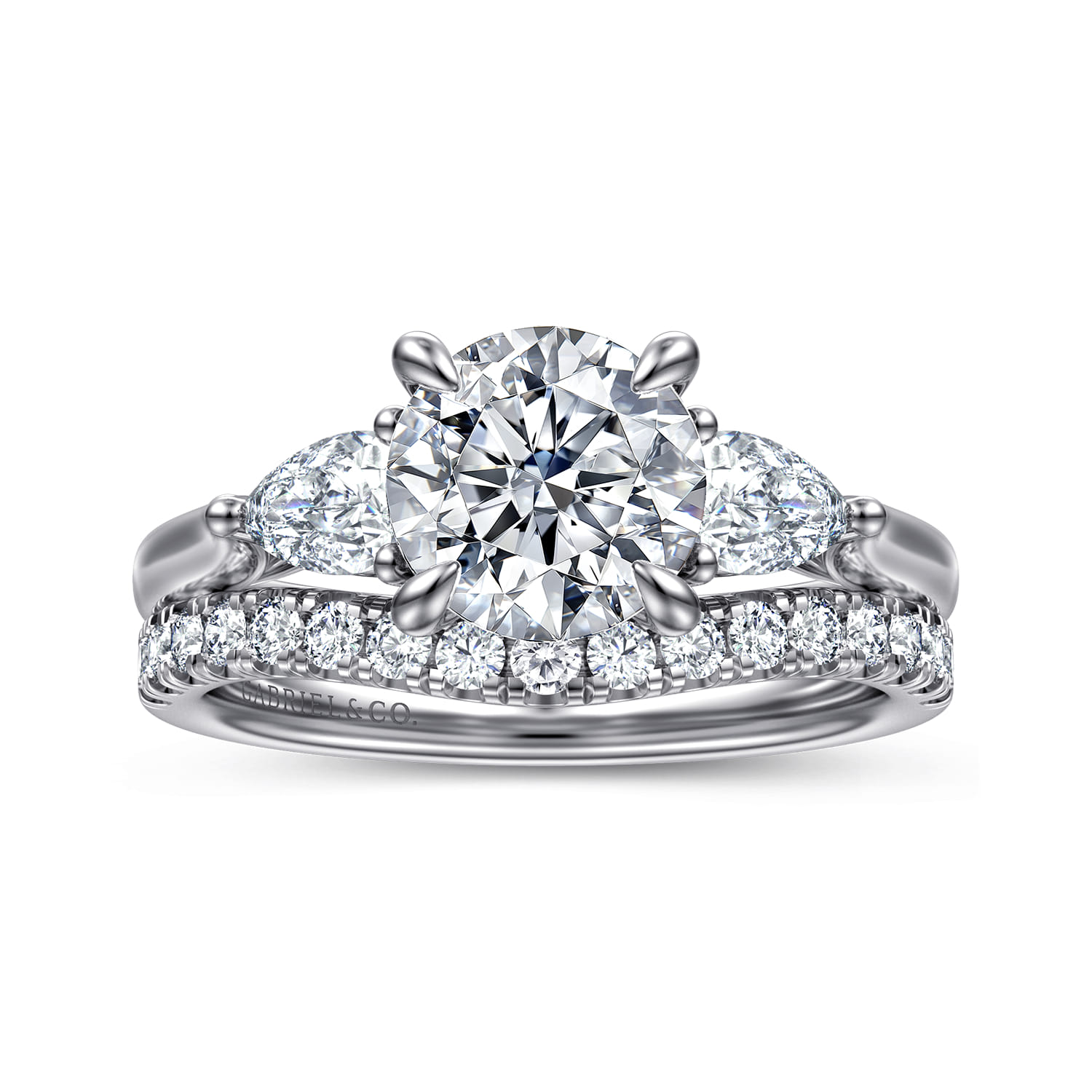 14K White Gold Diamond Matching Wedding Band - 0.3 ct - Shot 4