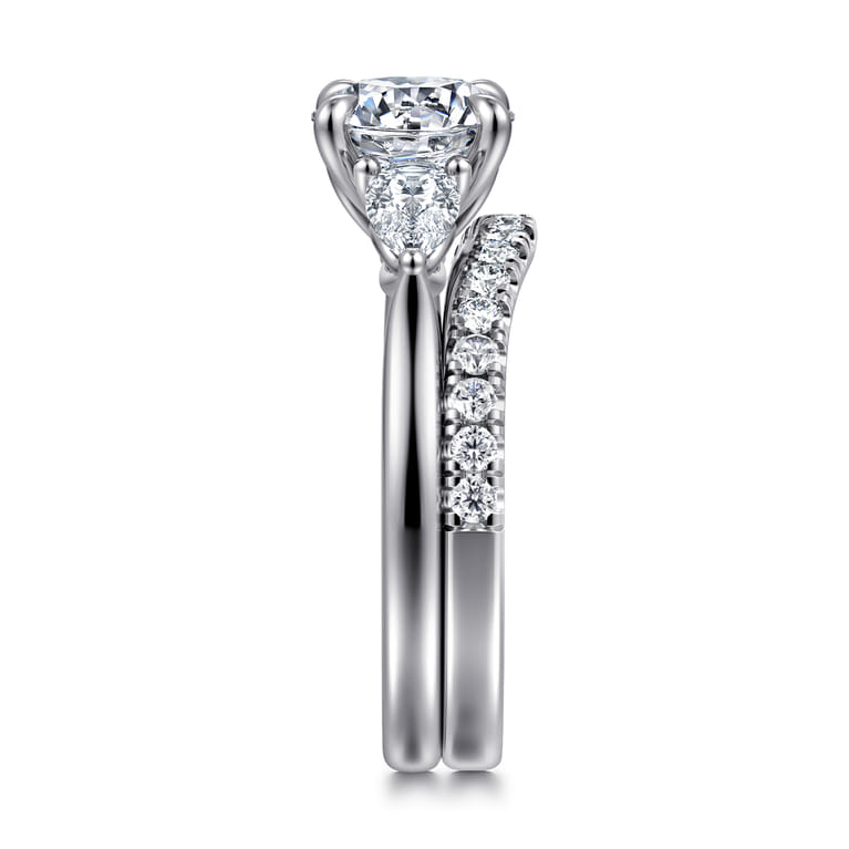 14K White Gold Diamond Matching Wedding Band - 0.3 ct - Shot 5