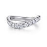 14K White Gold Diamond Matching Wedding Band - 1 ct