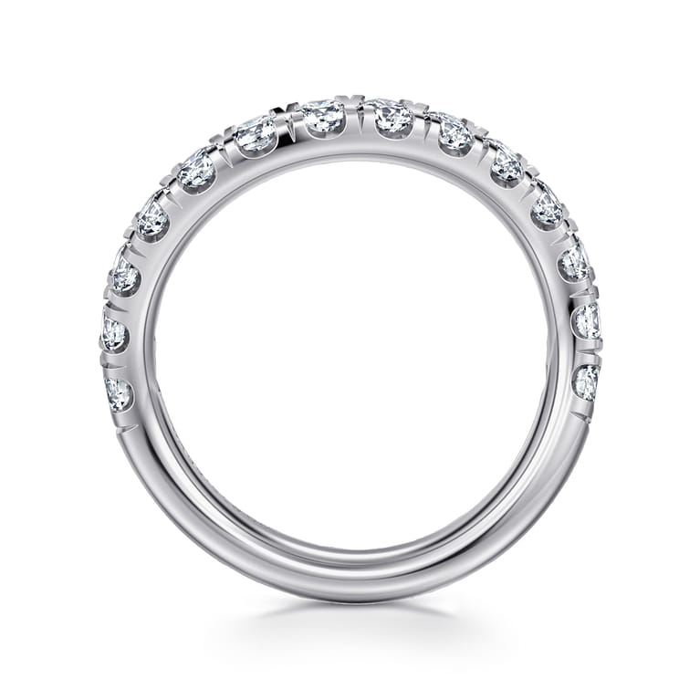 14K White Gold Diamond Matching Wedding Band - 1 ct - Shot 2