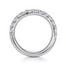14K White Gold Diamond Matching Wedding Band - 1 ct