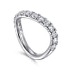 14K White Gold Diamond Matching Wedding Band - 1 ct
