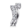 14K White Gold Diamond Matching Wedding Band - 1 ct