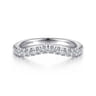 14K White Gold Diamond Matching Wedding Band - 0.4 ct